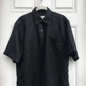 Men’s black linen shirt